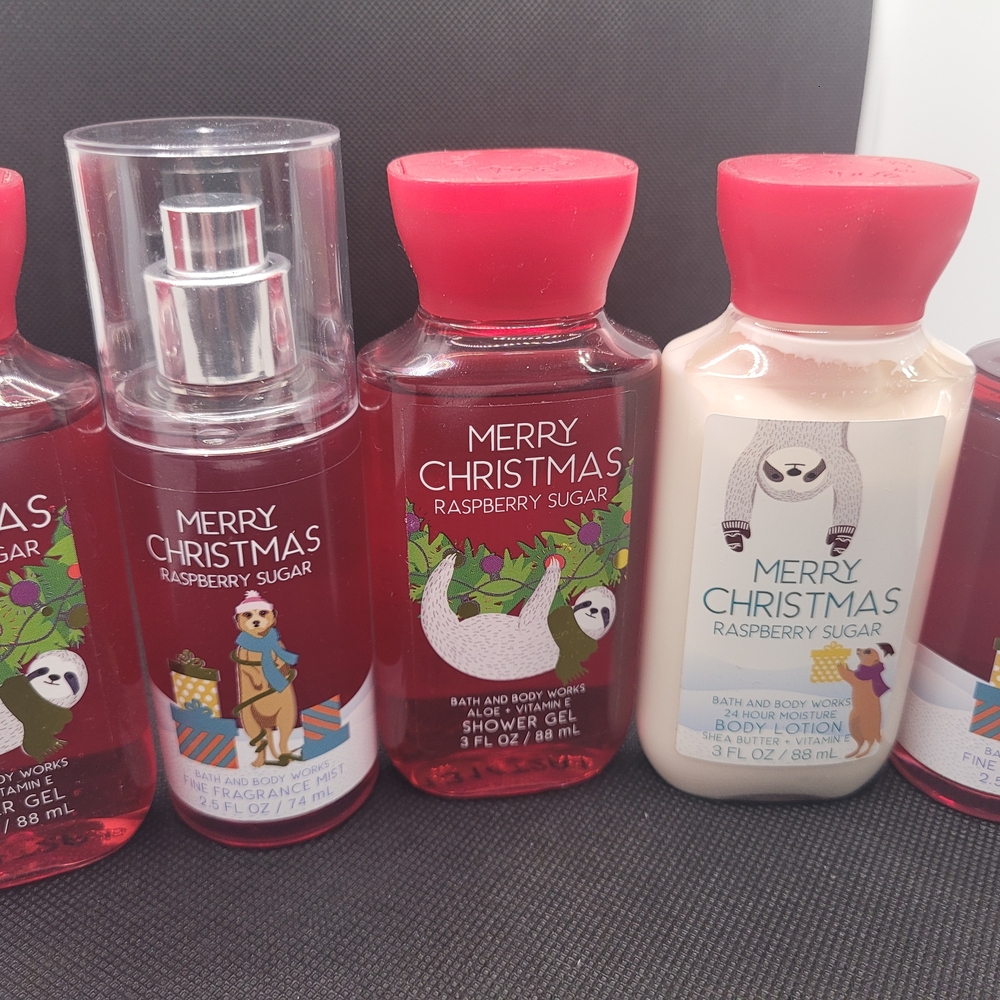Merry Christmas Raspberry Sugar Bath & Body Set